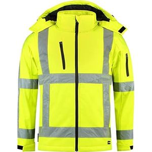 Tricorp 403003 Safety RWS - EN ISO 20471 Softshelljas 100% polyester + PU membraan 300g/m² fluorgeel Maat M