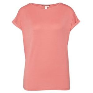 T-shirt ample en lyocellmix, corail, L