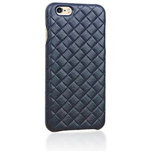 Axpasia Beschermhoes voor iPhone 6, 6 Plus, 7, 7 Plus, 8, 8 Plus, X, echt leer, blauw