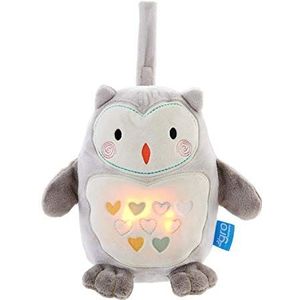 Gro AKA0030 Ollie De Uil Licht En Geluid Muziekbox Voor Baby's, 14 x 25 x 21 cm, Grijs