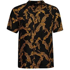 Superdry Shirt met korte mouwen sweatshirt voor heren, zwarte tijger, L, Zwarte tijger