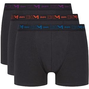 DIM Boxershort van katoen met stretch, ademend, optimale pasvorm, voor heren, 3 stuks, Meerkleurig