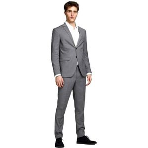 JACK & JONES Mannenkostuum, 2-delig, super slim fit, Lichtgrijs chinees