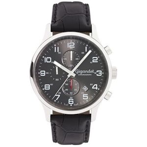 Gigandet Montre analogique à quartz japonais pour homme avec bracelet en cuir 9VNAG51NE/001, gris, lanière