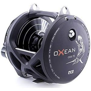 TICA Oxean Ox50Ts vismolen Gear Ratio Double Speed 3.2/1.4 zwart mat