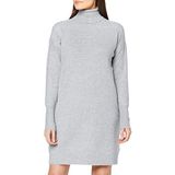 Vero Moda Robe à col roulé à manches longues, Gris clair chiné, XS