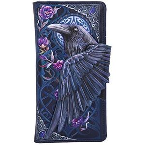 Nemesis Now Ravens Flight PU portemonnee bloemenpatroon 18,5 cm zwart