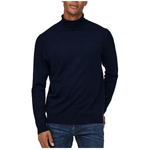 Only & Sons Onsw Life Roll Neck Knit Noos Sweater Heren, Marineblauw, S, Navy Blauw