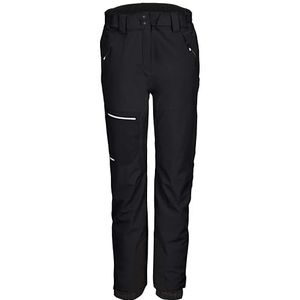 killtec 41985-000 KSW 49 WMN SKI PNTS functionele damesskibroek met randbescherming en sneeuwvanger, zwart/blauw, maat 40