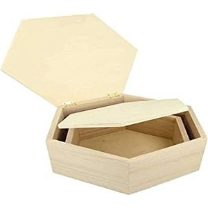 Artemio 14002311 Opbergdozen, hout, beige, 22 x 9 x 19 cm