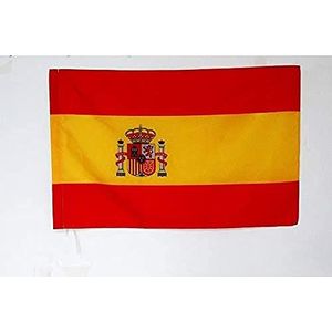 AZ FLAG Vlag National de Course Automobile Spanje 90 x 60 cm – Commissievlag 60 x 90 cm – schede voor vlaggenstok