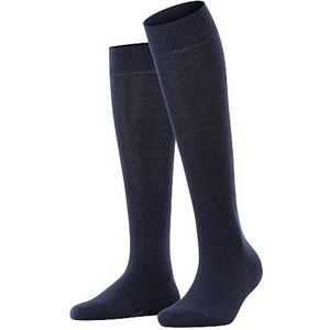ESPRIT Basic Pure lange sokken, ademend, biologisch katoen, hoge zachte randen, zonder druk op het been, geschikt voor diabetici, effen, platte teennaad, 1 paar, Blauw (Marine 6120) nieuw