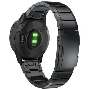QuickFit 26 mm horlogeband compatibel met Garmin Fenix 8 51 mm roestvrijstalen reservearmband voor dames en heren