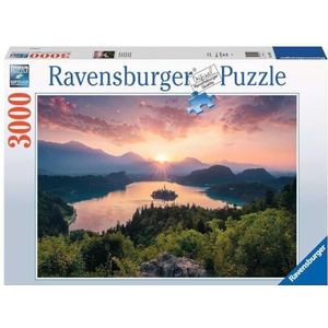 Ravensburger Puzzel 17445 Lake Bled, Slovenië, 3000 stukjes, voor volwassenen en kinderen vanaf 14 jaar