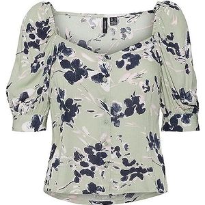 Vero Moda Gilet pour femme, Reseda/Aop : mille, L