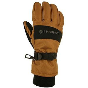Carhartt Waterdichte geïsoleerde handschoen Wp handschoenen voor koud weer heren, Bruin/Zwart