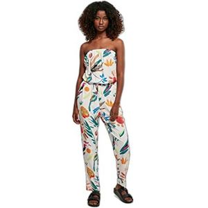 Urban Classics Dames Dames Dames Viscose Hoofdband Jumpsuit T-Shirt, Wit.