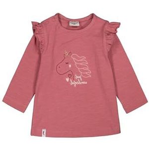 SALT AND PEPPER B.Girls Ls Unicorn Head Emb Ensemble de t-shirts pour bébé et enfant, Rose chiné., 92