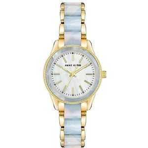 Anne Klein Damesarmband met hars, Lichtblauw/goud, Klassiek