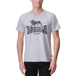 Lonsdale Heren T-shirt met logo Regular Fit grijs gemêleerd maat S