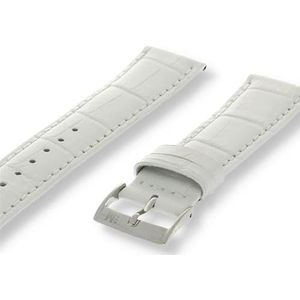Morellato Bracelet de Montre Unisex, Collection Easy Click, Mod. Extra, en Cuir de Veau véritable - façon Alligator - A01X5201656, blanc, 22mm, bande