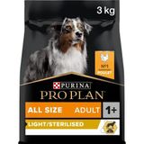 Pro Plan Adult Light/Sterilised Droogvoer voor volwassen honden, 3 kg