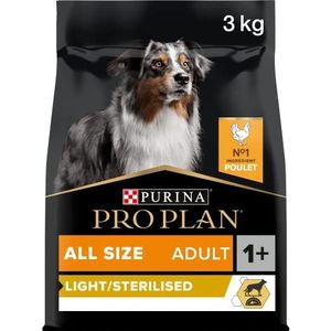 Pro Plan Adult Light/Sterilised Droogvoer voor volwassen honden, 3 kg