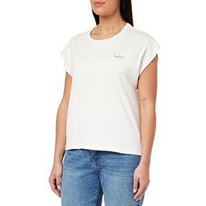 Pepe Jeans Bloom T-shirts voor dames, Wit (gebroken wit)