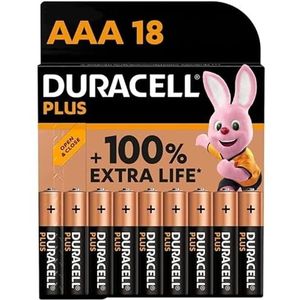 DURACELL Plus Power Alkaline-batterijen, AAA, LR03, 18 stuks