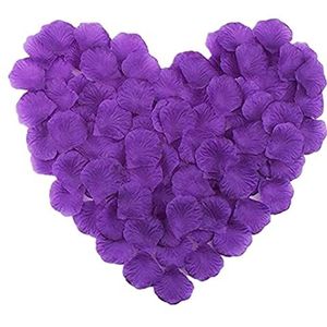 SHATCHI Shatchi 200 stuks rozenblaadjes van zijde in donkerpaars voor Moederdag, bruiloft, verjaardag, doop, tafeldecoratie