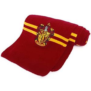 Ciao - Originele Harry Potter Gryffindor sjaal met geborduurd wapenaccessoires, kleur rood, geel, één maat, 20197