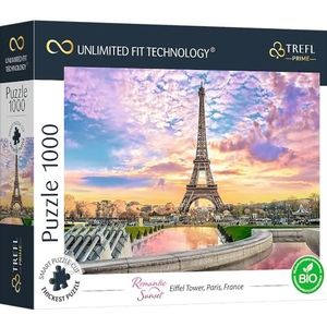 Trefl Prime - UFT Romantic Sunset Puzzels: Eiffel Tower, Parijs, Frankrijk - 1000 stukjes, dikste karton, BIO, Eiffeltoren, Parijs, Frankrijk, entertainment voor volwassenen en kinderen vanaf 12 jaar