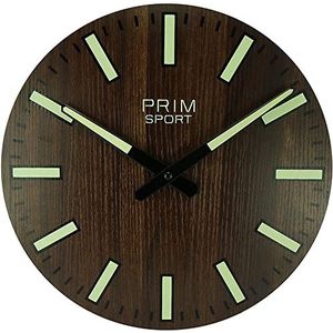 PRIM De Lumini houten horloges onderscheiden zich door hun merk, mooie en zichtbare look, Lumini-licht 's nachts op, AA-batterijen niet inbegrepen, 300 x 300 x 4 mm