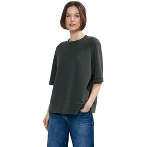 Cecil B302725 Dames sweatshirt met korte mouwen, Groen