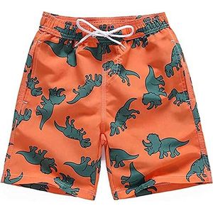 Little Hand Strandzwemshorts voor jongens, boardshorts voor jongens, Oranje 1