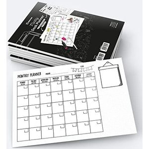 Imagicom Monthly Planner tafelorganizer, 27 vellen met klittenbandsluiting, 1 vel, A3, ideaal voor kantoor, school en thuis, meerkleurig