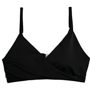 Koton Bikinitop voor dames, driehoekig, met dunne bandjes, Zwart (999)