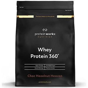 Protein Works - Weiproteïnepoeder 360 | Eiwitshake, zonder toegevoegde suiker en vetarm | eiwitmengsel | Choc Hazelnoot Heaven | 1,2 kg