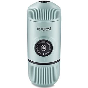 WACACO Nanopresso Draagbaar koffiezetapparaat met beschermhoes, bijgewerkte versie van mini-presso, mini-reiskoffiezetapparaat, perfect voor kamperen, reizen en kantoor (arctisch blauw)