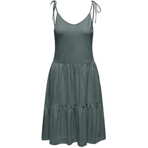 ONLY Onlmay Life S/L Peplum Dress Cs JRS Robe d'été pour femme, Baume Green, M