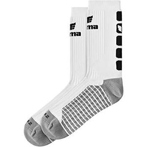 Erima Classic 5-C sokken, uniseks, volwassenen, wit/zwart, maat XL (fabrieksmaat: 47-50)