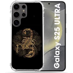 Cokitec Coque Renforcée pour Samsung Galaxy S25 Ultra Animal Scorpion Fresque