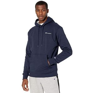 Champion Powerblend Sweatshirt met capuchon voor heren, Marineblauw - linkerborst script