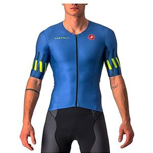 CASTELLI Free Speed 2 Rce Top Sweatshirt voor heren, Kobaltblauw/Electic Lime