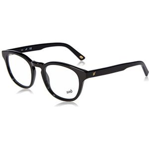 Web Eyewear Zonnebril voor volwassenen, uniseks, glanzend zwart, 49, glanzend zwart