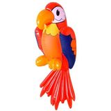 Widmann 2465P opblaasbare papegaai ca. 60 cm hoog, decoratief element voor carnaval of themafeest