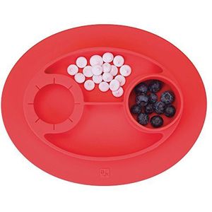 iDesign iDesign IDjr Siliconen placemat voor kinderen met bekerhouder, kersenrood, 29,8 x 23,5 x 5,3 cm