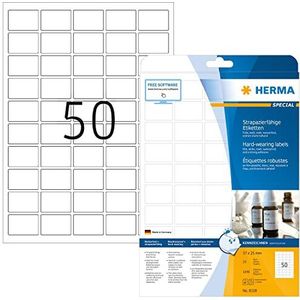 Herma Special A4 37 x 25 mm etiketten, sterke hechting, wit (1250 stuks)