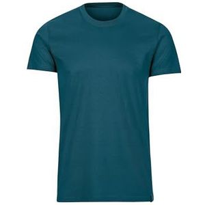 trigema T-shirt slim fit en coton de luxe, pétrole, M