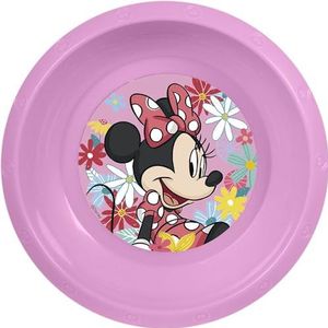 Disney Roze kinderschaal van Minnie kunststof, bestand tegen onbedoelde schokken en herbruikbaar